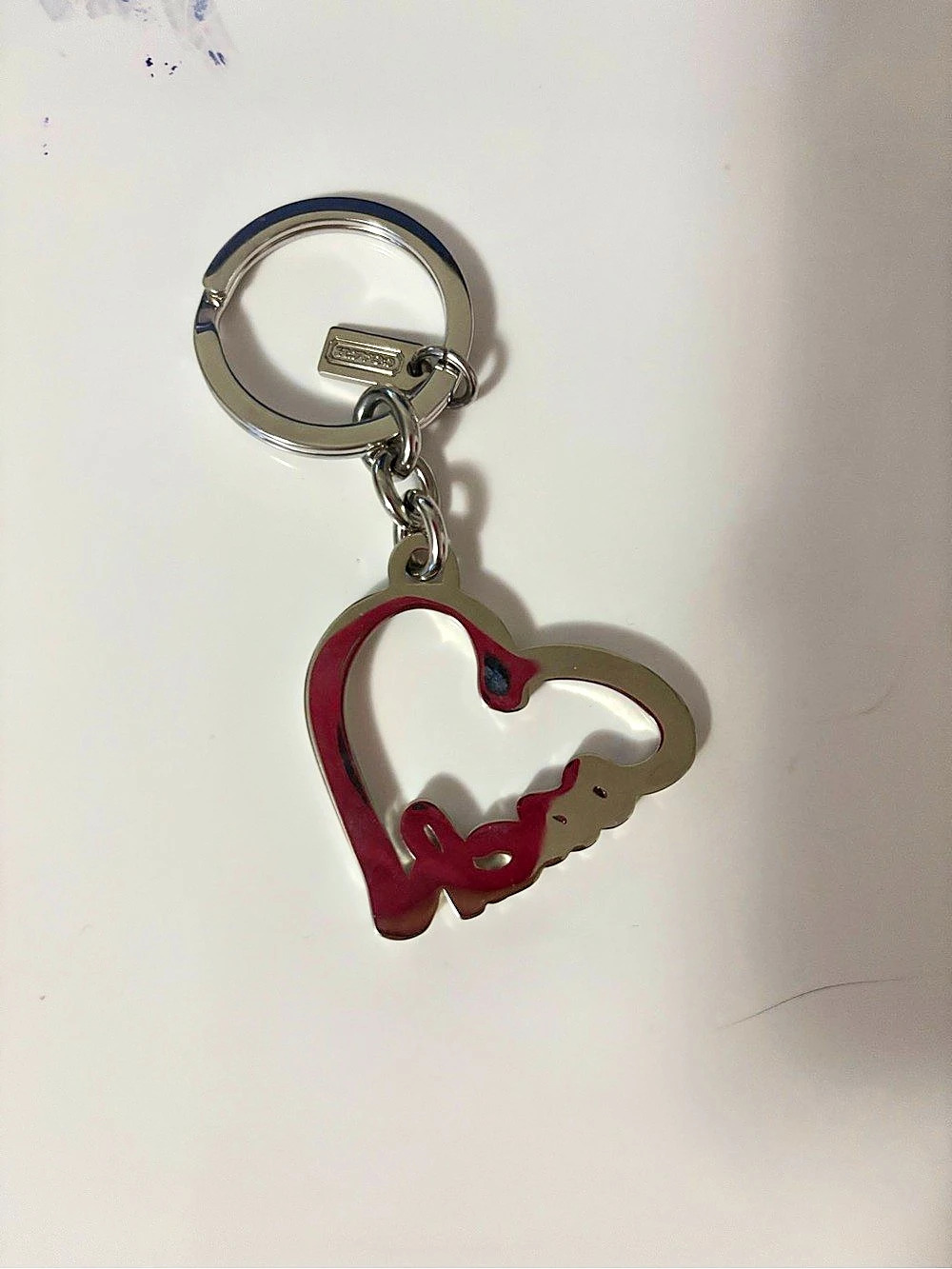 Coach Rhinestone Keychain in Pink - Picture 4 of 4